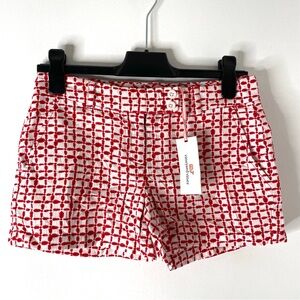Vineyard Vines Red Tie-Dye Square Print Shorts NWT Preppy Stretch Summer